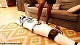 Frustration games in socks and pantyhose and ruined orgasm for this tied up slave. Mistress Julia Video 97 snapshot 7