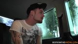 Adam Watson, tatoué, séduit et baise avec un gay mignon dans une camionnette snapshot 4