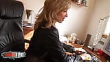 Beautiful blonde spanish milf Betty Davis gets fucked on the desk snapshot 1