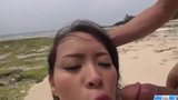 Kyouko Maki, schüttelt Titten und befasst sich mit Schwanz in der Outdoor-Show snapshot 12