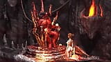 Inferno. Sexe torride en enfer. Un diable baise brutalement une jeune esclave sexy snapshot 3