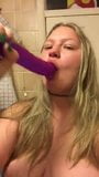 Kate deepthroat practice double dildo snapshot 8