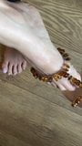 Asian mature feet soles in open heels snapshot 10