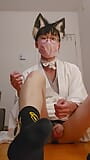 Asian sissy femboy masturba il suo piccolo pene inutile snapshot 13