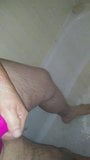 Smooth Chubby Cub Jacob's Shower Masturbation in Pink Briefs snapshot 3