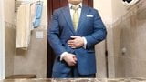 Str8 daddy jerking off in suit snapshot 1