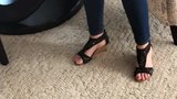 Sister in law's perfect feet in sexy shoes snapshot 2