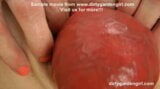 Dirtygardengirl with long black ball dildo in her ass & anal prolapse extreme snapshot 10