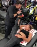 Kate Beckinsale working on her flexibility at the gym snapshot 2