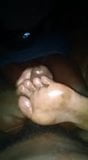 South African butch lesbian footjob (lots of cum) snapshot 1