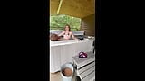 Cabin Outdoor Dirty Blonde Petite First Time Hot Tub Sex Full Tape snapshot 5