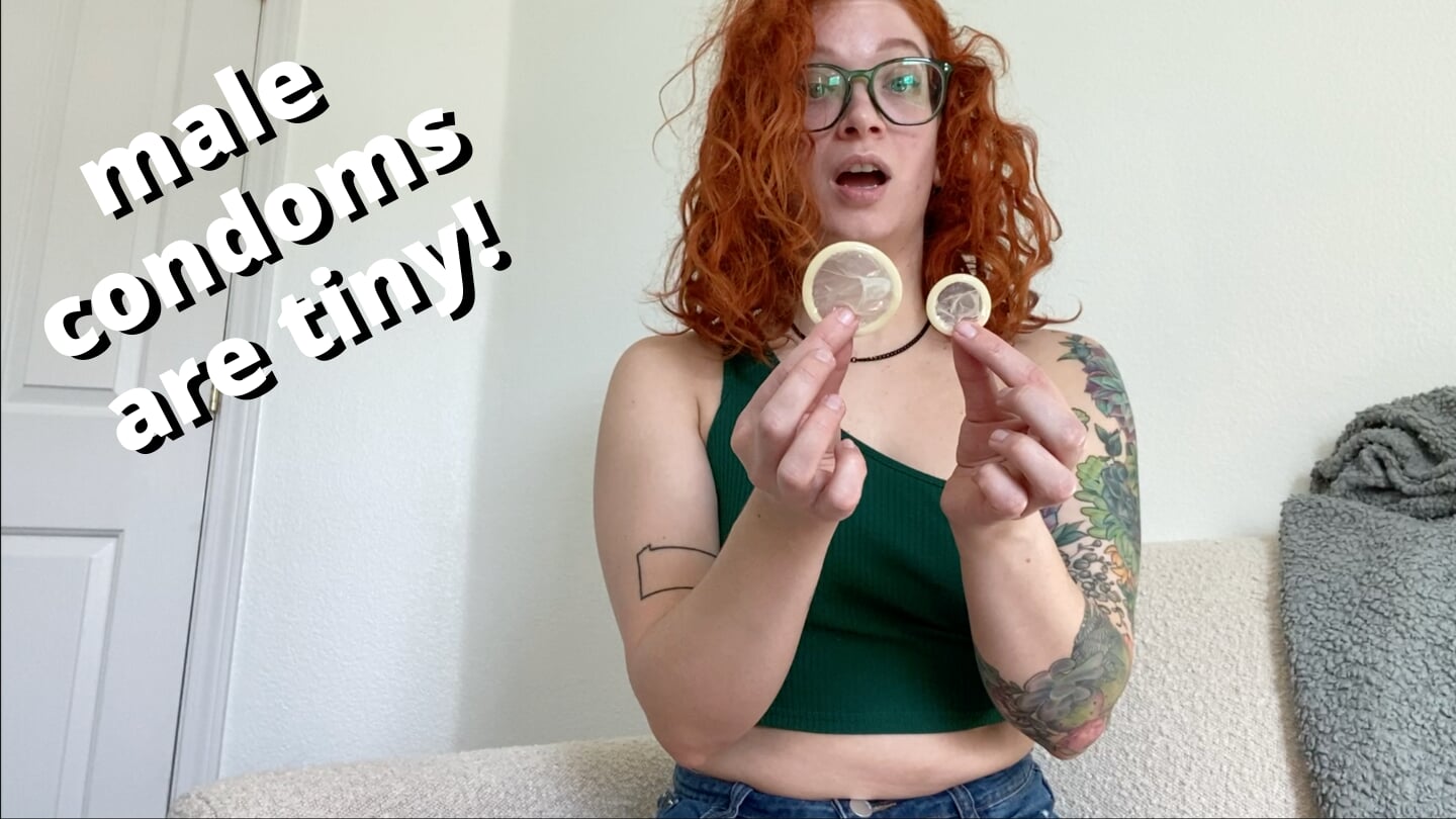 Erkek yaraklar çok küçük! Futa kız arkadaş ile ilk kez prezervatif karşılaştırması - veggiebabyy manyvids'te tam video