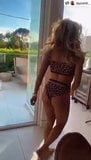 Tay Conti in a bikini at home, getting a drink snapshot 3