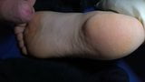 Big cumshot on tired foot snapshot 1