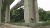 Take a young whore to fuck under a bridge in a public park snapshot 10