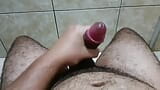 Jerking off in the bathroom cumming snapshot 2