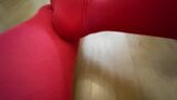Cumshot on my red nylon pantyhose snapshot 2