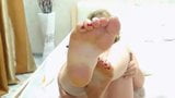 Pretty BBW GILF Feet in face - no sound snapshot 4