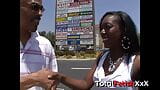 Dark skin ebony girl picked up in a parking lot snapshot 4