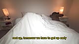 Stepmom and stepson share bed and have sex. English subtitles snapshot 4