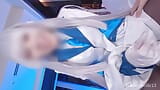 Aliceholic13 Blue Archive Ushio Noa Cosplay 14 kali berturut-turut menahan diri dengan video pov handjob sarung tangan. snapshot 1