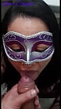 Masked wife sucks my dick and I give cum in her mouth snapshot 15