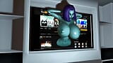 Hot Alien Chick Pops Out of the TV Screen to Jiggle Her Massive Tits snapshot 2