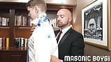 MasonicBoys Sage Roux gets bent over desk by hung Adam Snow snapshot 4