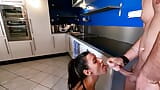 Lety Howl & Gian hot hard sex in the kitchen and facial cumshot snapshot 16