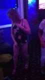 Stripping down to my lingerie and dancing in the public bar snapshot 1