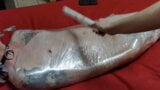 Mistress wraps her slave in clingwrap snapshot 11