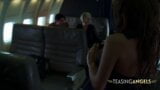 Sexy blonde girls fucking while a plane is being hijacked snapshot 1