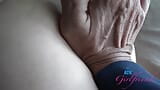 Super hairy and very hot Zoey Jpeg gets her pussy rubbed and played with before mounting cock POV snapshot 4