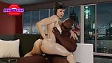 Catwomen teniendo erección oscura en posición de vaquera snapshot 7