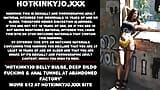 Hotkinkyjo belly bulge, deep dildo fucking & anal tunnel at abandoned factory snapshot 1