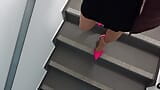 I walk in my glitter high heels and Wolford pantyhose snapshot 12