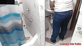 Perverted stepmom her stepson in the bathroom when her husband almost caught them snapshot 11