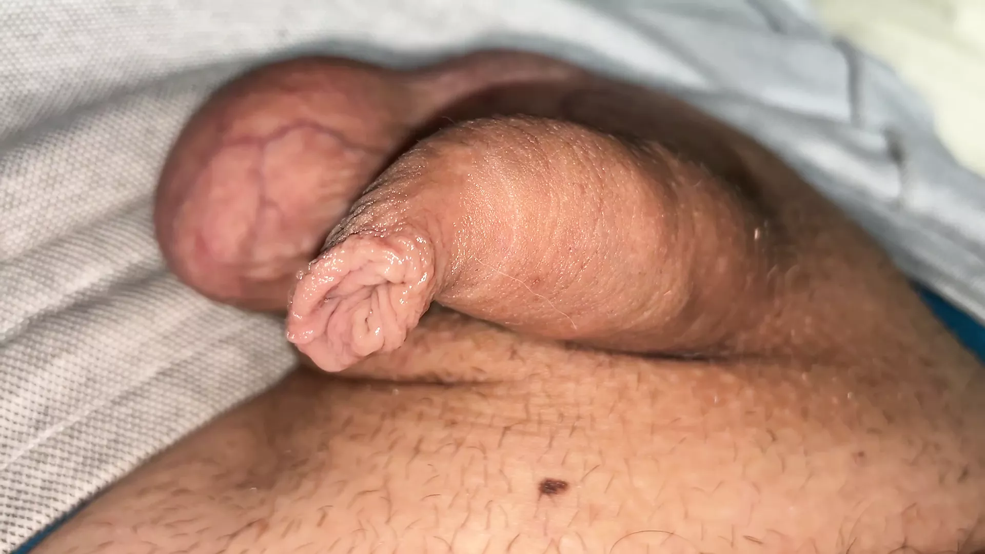 Small Tiny Dick Juicy Foreskin Play Close-up: Austrian Gay Chubby Porn