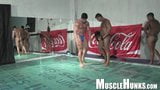 Four muscle studs wrestle and jerk off snapshot 8