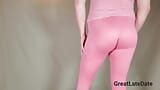 Bubble Butt and Bulge in Pink Leggings snapshot 3