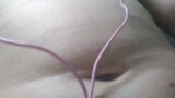Chubby sissy Playing with nipple clamps and vibrating butt plug snapshot 2