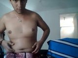 Cute Latino enjoys his new belly snapshot 16