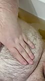 Horny bear edges himself in the bath with small cock and tight foreskin - no cum, just teasing snapshot 7