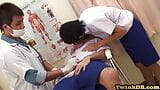 Asian petite twink 3some barebacked and facialized at doctor snapshot 5