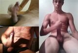 Cocks Masturbation, Sperma - Split-Screen-Zusammenstellung snapshot 17