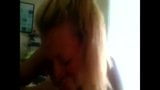 Blonde Freundin Blowjob und Gesichtsbesamung snapshot 1