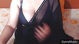 Indiana sexy em sari preto snapshot 7