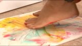 painting with feet - foot fetish and fucking with slut MILF snapshot 4