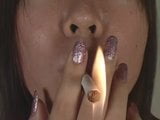 Close-up of Japanese girl smoking snapshot 1