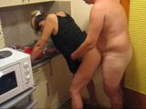 my wife's bitch fucking in the kitchen with the neighbor snapshot 3